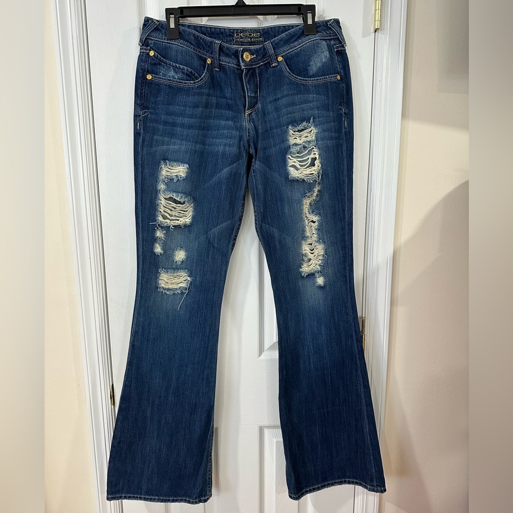 Distressed BEBE jeans